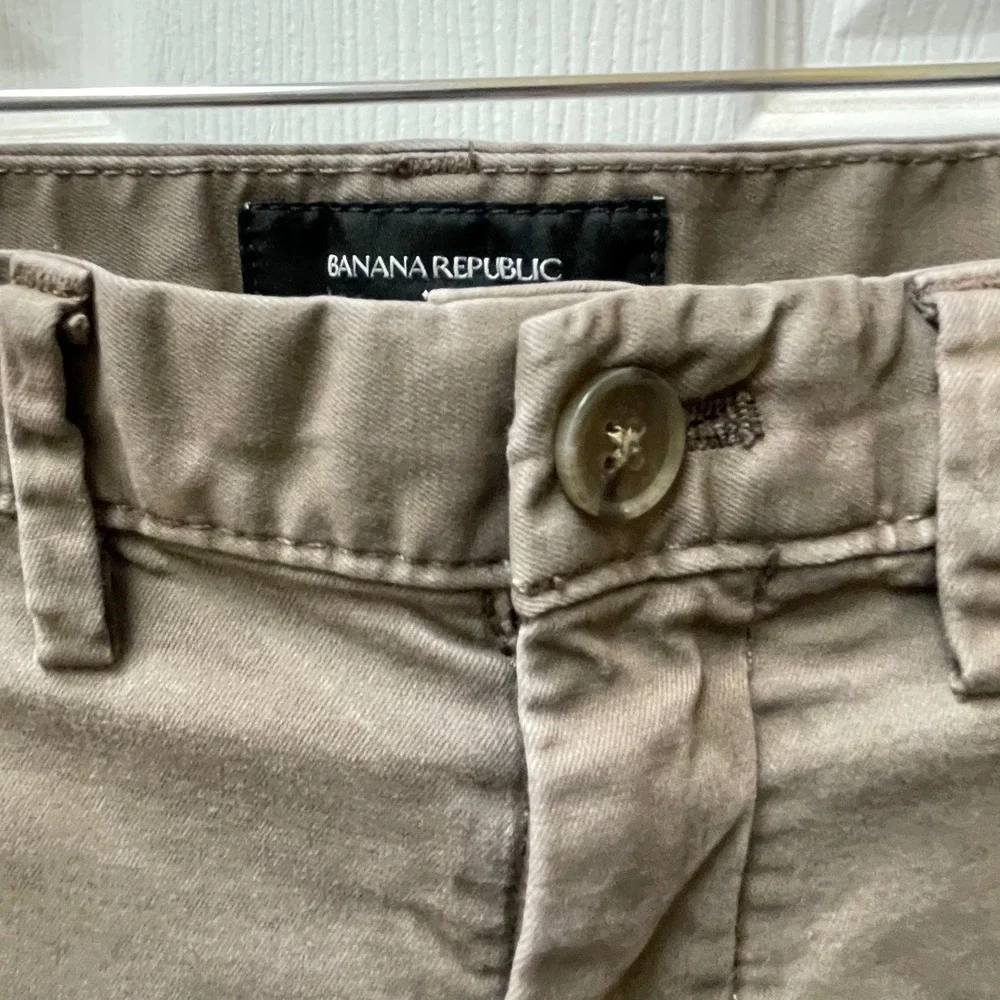 Banana‎ Republic Men's Sz 30 Brown Distressed Chino Shorts Preppy Casual